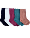 Pepper Knee-High Cable Knit Socks - 1