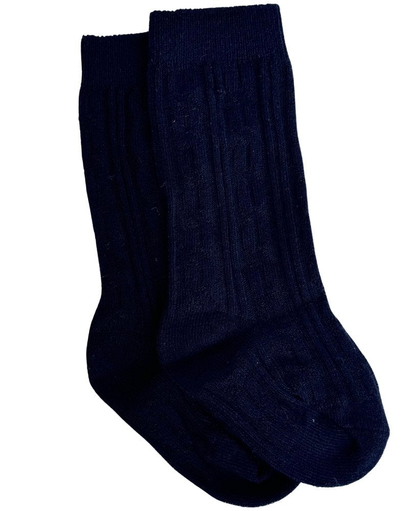 Pepper Knee-High Cable Knit Socks - 4
