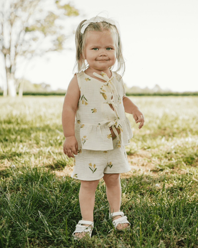 Posie Tie Front Two-Piece Set - Buttercup Bloom - 4