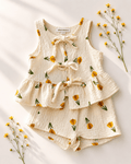 Posie Tie Front Two-Piece Set - Buttercup Bloom - 3
