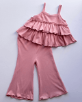 Presley Ruffle Tank Two-Piece Set - Pink - 7