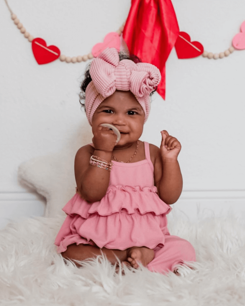 Presley Ruffle Tank Two-Piece Set - Pink - 4