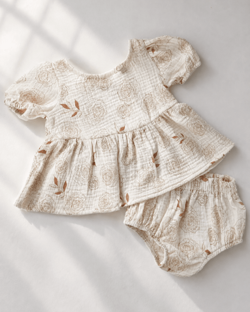 Quinn Bow-Back Top & Bloomer Set - Victorian Rose - 2