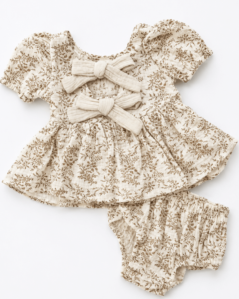 Quinn Bow-Back Top & Bloomer Set - Wisteria Smoke - 3