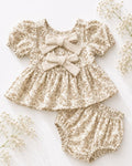 Quinn Bow-Back Top & Bloomer Set - Wisteria Smoke - 1