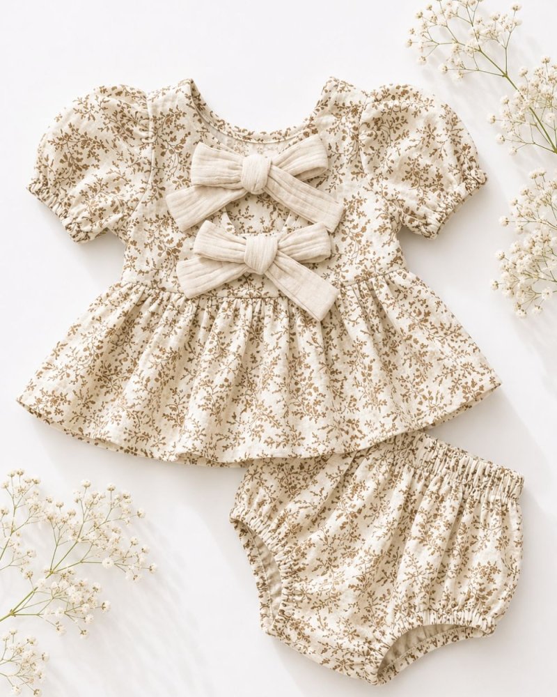 Quinn Bow-Back Top & Bloomer Set - Wisteria Smoke - 1