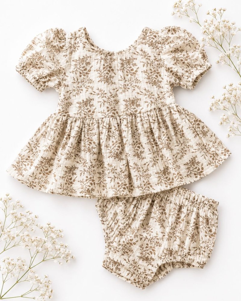 Quinn Bow-Back Top & Bloomer Set - Wisteria Smoke - 2