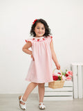 Baby Girls Strawberry Embroidered Plaid Smocked Dress - 2