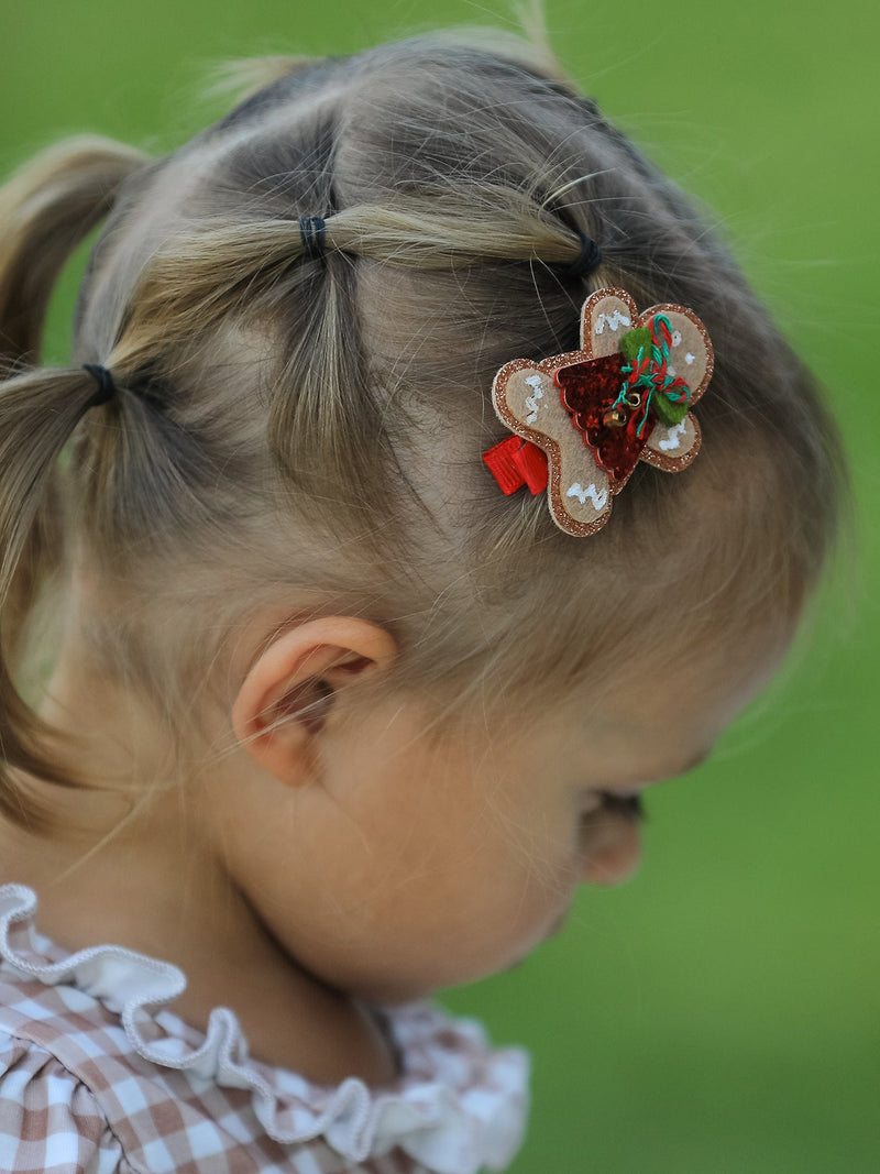Christmas Gingerbread Girls Hair Clip - 1