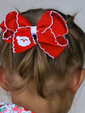 Winter Christmas Santa Hair Clip 4.3inch - 3