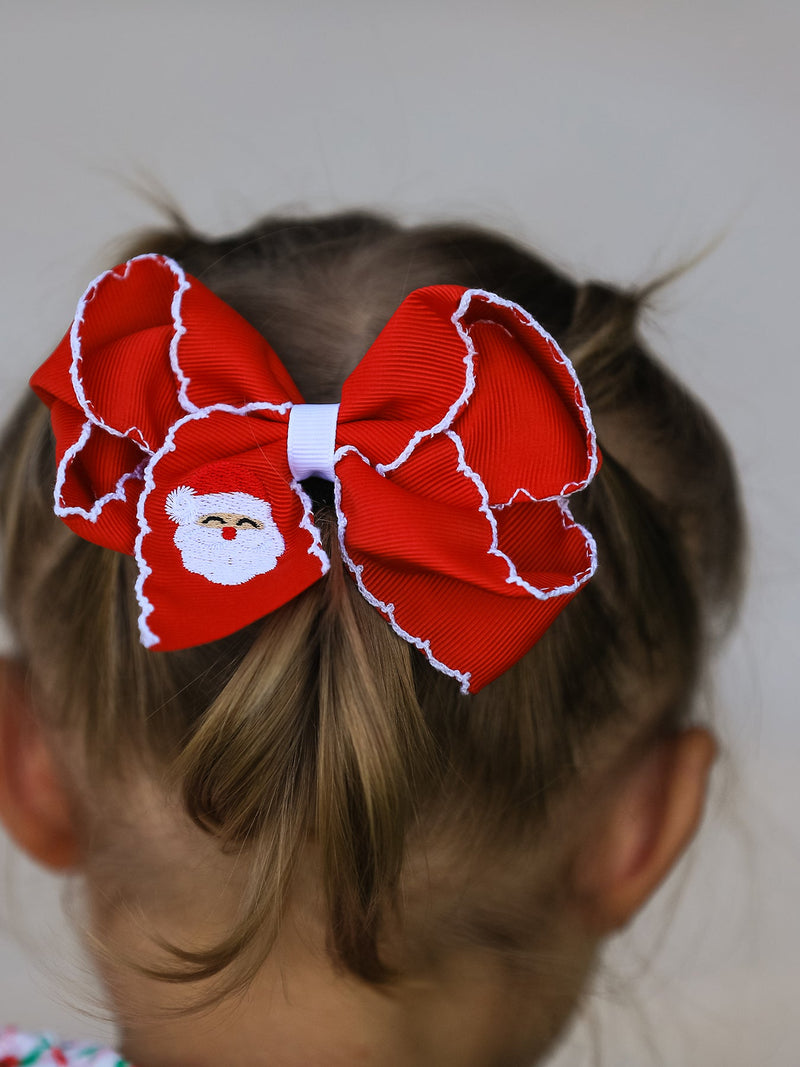 Winter Christmas Santa Hair Clip 4.3inch - 1