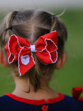 Winter Christmas Santa Hair Clip 4.3inch - 2