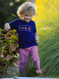 Christmas Holiday Celebration Boys Set: Navy with Santa Sleigh - 2
