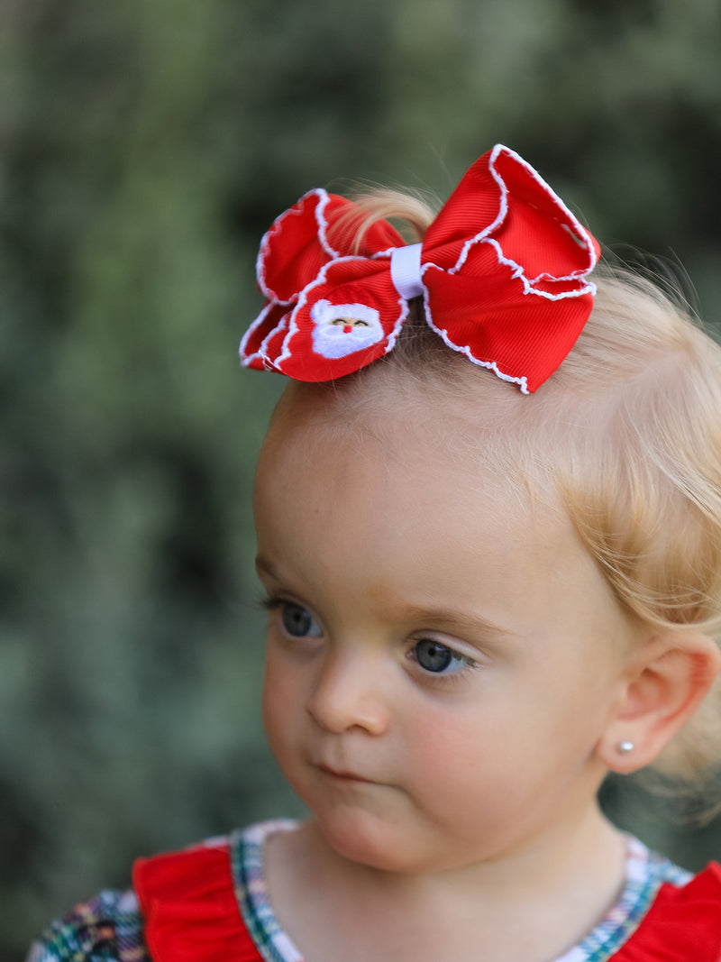 Winter Christmas Santa Hair Clip 4.3inch - 4