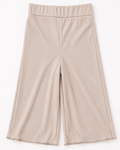 Rhea Ribbed Wide Leg Pants - Irish Cream - 1
