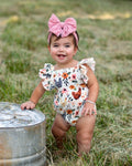 Shiloh Ruffle Back Romper - Chickens - 9