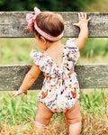 Shiloh Ruffle Back Romper - Chickens - 8