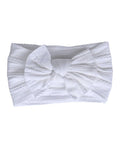 Solid Knit Nylon Headband - White - 1