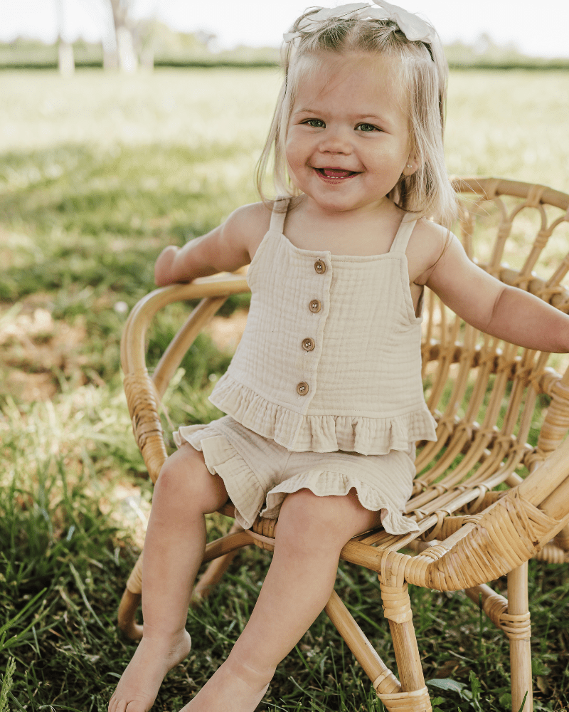 Tate Button Front Two-Piece Set - Toasted Oat - 1