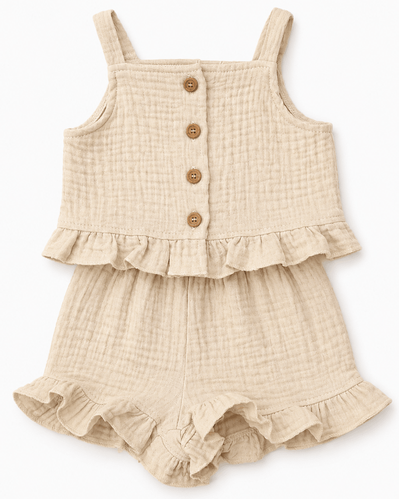 Tate Button Front Two-Piece Set - Toasted Oat - 7