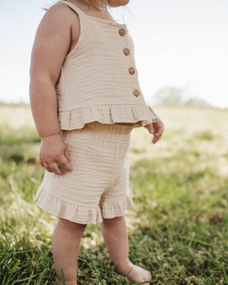 Tate Button Front Two-Piece Set - Toasted Oat - 4