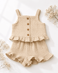 Tate Button Front Two-Piece Set - Toasted Oat - 2