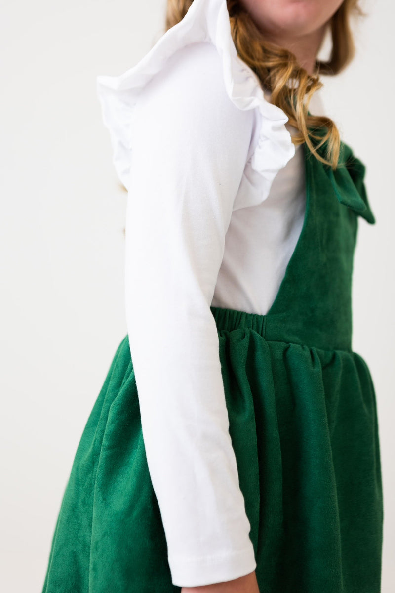 Evergreen Faux Suede Pinafore - 4